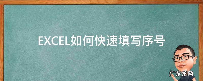 EXCEL如何快速填写序号 excel如何快速填写序号不拖拉
