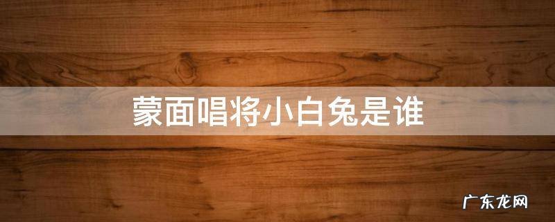 蒙面唱将的小白兔是谁 蒙面唱将小白兔是谁