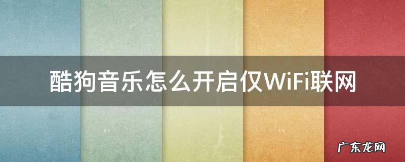 酷狗音乐没有wifi怎么听歌 酷狗音乐怎么开启仅WiFi联网