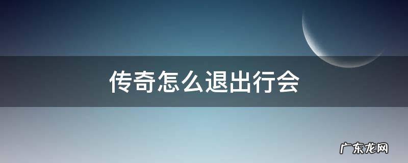 传奇怎么退出行会老大 传奇怎么退出行会