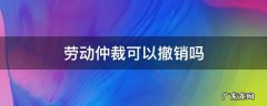 提交了劳动仲裁可以撤销吗 劳动仲裁可以撤销吗