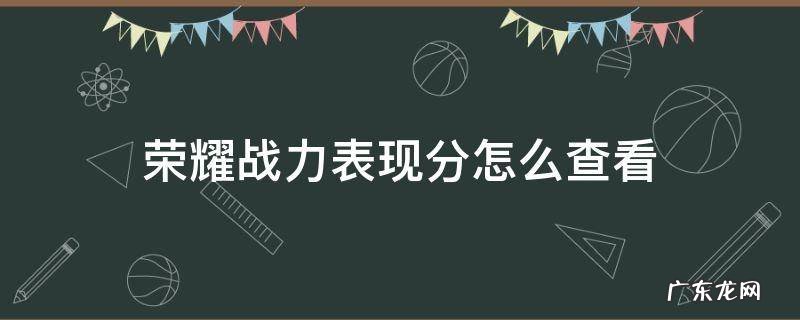 荣耀战力详细分数怎么看 荣耀战力表现分怎么查看