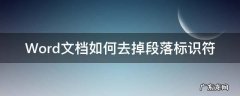 word怎么弄段落标识符 Word文档如何去掉段落标识符
