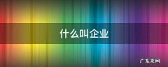 什么叫企业 什么叫企业类型