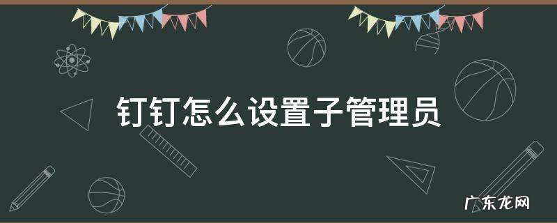 钉钉怎么设置子管理员 钉钉怎么设置子管理员权限