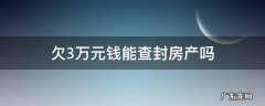 欠多少钱可以查封房产 欠3万元钱能查封房产吗