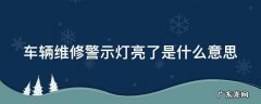 车辆维修警示灯亮了是什么意思 车子维修警示灯亮了什么意思