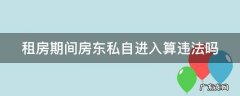 租房期间房东私自进入算违法吗找谁 租房期间房东私自进入算违法吗
