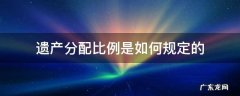 新遗产法怎么分配比例 遗产分配比例是如何规定的