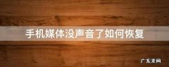 手机媒体没声音了如何恢复 小米手机媒体没声音了如何恢复