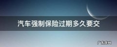 汽车强制保险过期多久要交 汽车强制险一般到期前多久要交