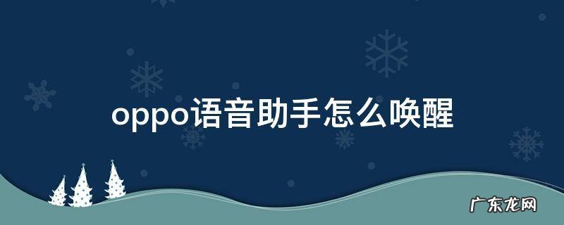 oppo语音助手怎么一喊就出来 oppo语音助手怎么唤醒