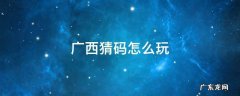 广西猜码怎么玩视频 广西猜码怎么玩