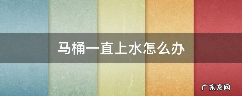 科勒马桶一直上水怎么办 马桶一直上水怎么办