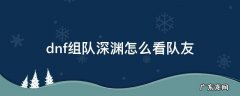 dnf组队深渊怎么看队友是否出货 dnf组队深渊怎么看队友