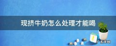 挤牛奶后怎么处理 现挤牛奶怎么处理才能喝