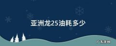 亚洲龙25油耗多少 亚洲龙2.5油耗多少
