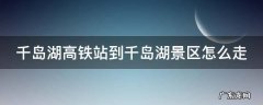 千岛湖高铁站到千岛湖景区怎么坐车 千岛湖高铁站到千岛湖景区怎么走