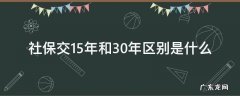 社保交15年和30年区别是什么 社保交15年和30年区别有哪些?哪种交法好