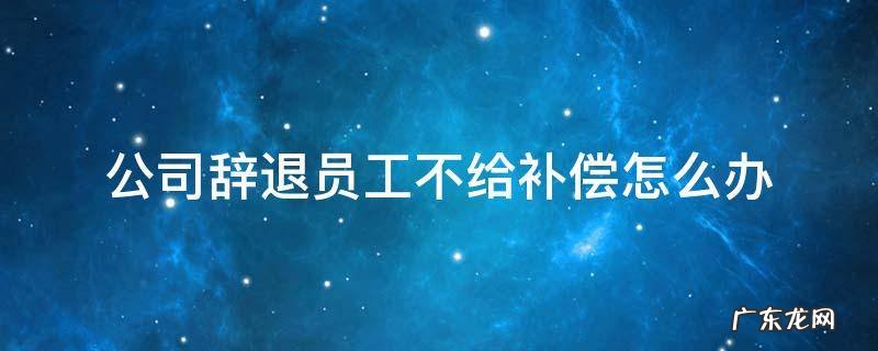 如果公司辞退不给补偿怎么办 公司辞退员工不给补偿怎么办