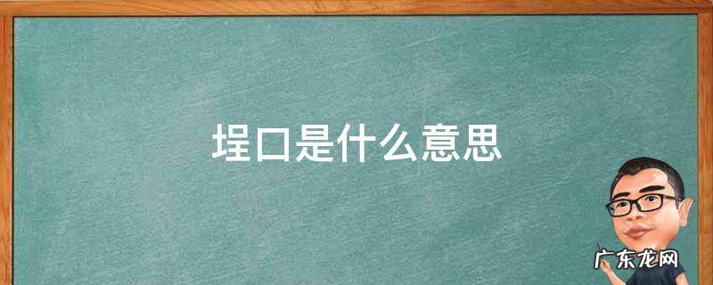 埕口是什么意思啊 埕口是什么意思