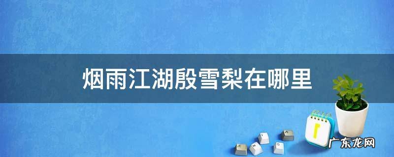 烟雨江湖殷雪梨在哪里 烟雨江湖卷宗之谜寻找殷雪梨