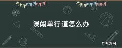 误闯单行车道怎么办 误闯单行道怎么办