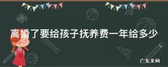 离婚了要给孩子抚养费一年给多少合适 离婚了要给孩子抚养费一年给多少