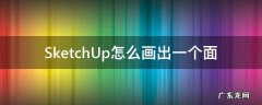 SketchUp怎么画出一个面 sketchup怎么变成平面