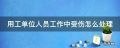员工在工作中受伤 由用人单位承担 用工单位人员工作中受伤怎么处理