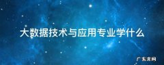 大数据技术与应用专业学什么有哪些课程 大数据技术与应用专业学什么