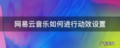 网易云音乐怎么调动效 网易云音乐如何进行动效设置