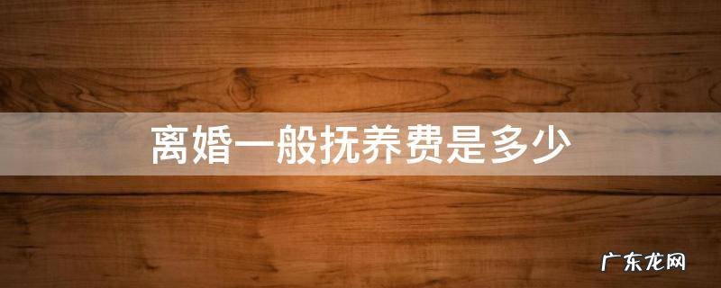 离婚一般孩子抚养费是多少 离婚一般抚养费是多少