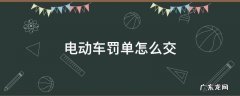 电动车罚单怎么交 网上交电动车罚单怎么交