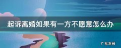 起诉离婚如果有一方不愿意怎么办理 起诉离婚如果有一方不愿意怎么办