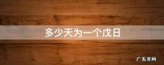 一年有多少个戊日 多少天为一个戊日