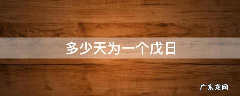 一年有多少个戊日 多少天为一个戊日