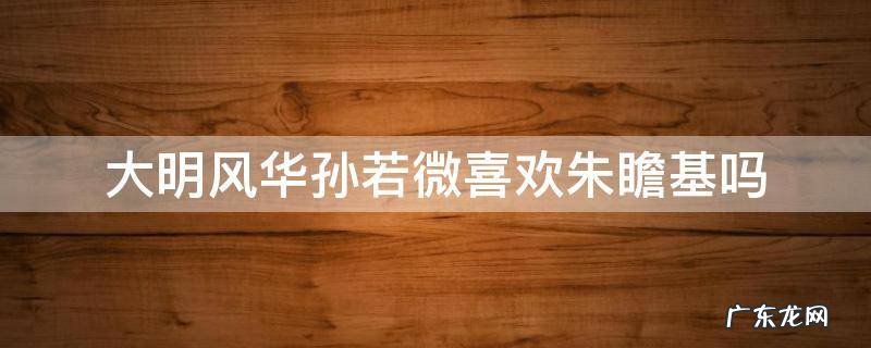 大明风华孙若微喜欢朱瞻基吗 大明风华孙若微喜欢朱瞻基还是徐滨