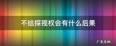 如果有探视权不给探视会什么后果 不给探视权会有什么后果