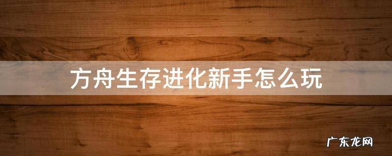 方舟生存进化新手怎么玩 方舟生存进化手游新手前期怎么玩