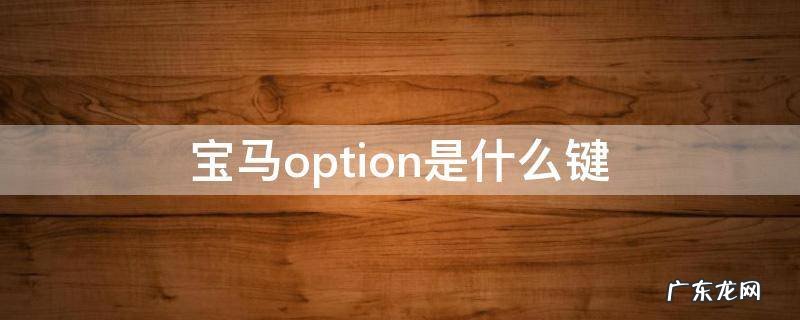 宝马option是什么键 宝马option键是什么意思