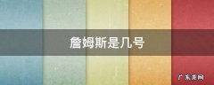 詹姆斯是几号球衣? 詹姆斯是几号