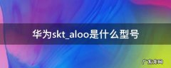 华为sktaloo是什么型号 华为potal00是什么型号
