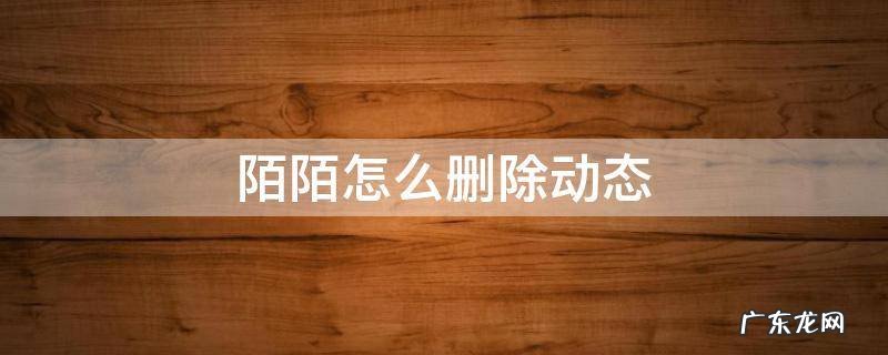 陌陌怎么删除动态照片 陌陌怎么删除动态