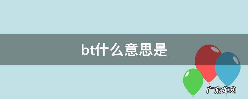 bt什么意思是 bt什么意思中文意思