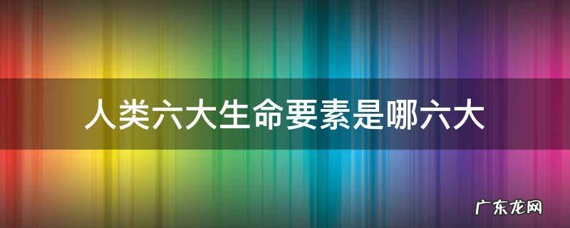 人体的第六大生命要素是什么 人类六大生命要素是哪六大