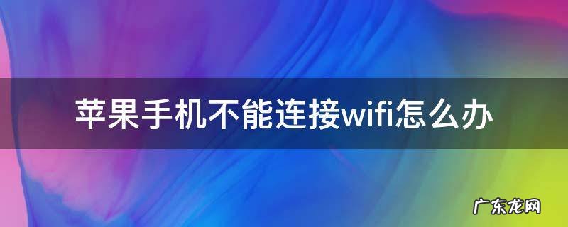 苹果手机不能连接wifi是怎么回事 苹果手机不能连接wifi怎么办