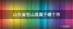 山东省苍山县属于哪个市 山东省苍山县是属于哪个市