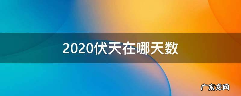 进伏天是哪一天2020 2020伏天在哪天数