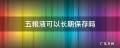 五粮液是否能长期保存 五粮液可以长期保存吗